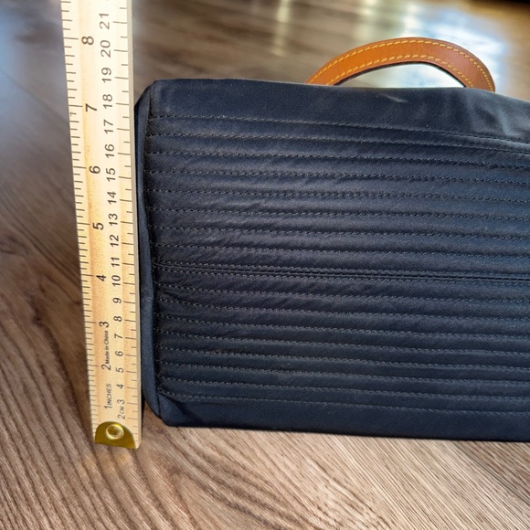 Dooney & Bourke Black with Brown Leather Trim Nylon shoulder tote bag - Picture 14 of 16